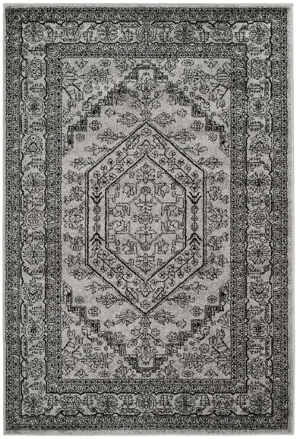 Adirondack Area Rug in Silver/Black by Safavieh