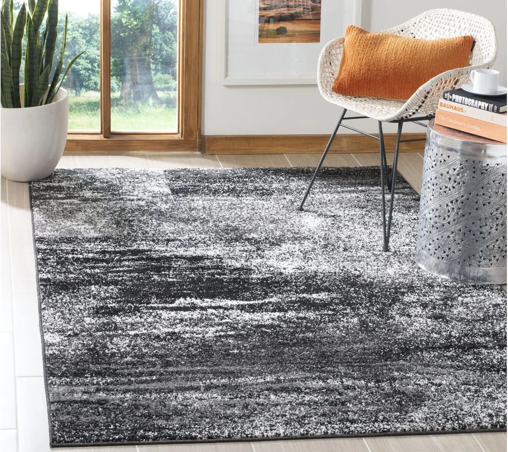 Adirondack Area Rug in Silver/Black by Safavieh