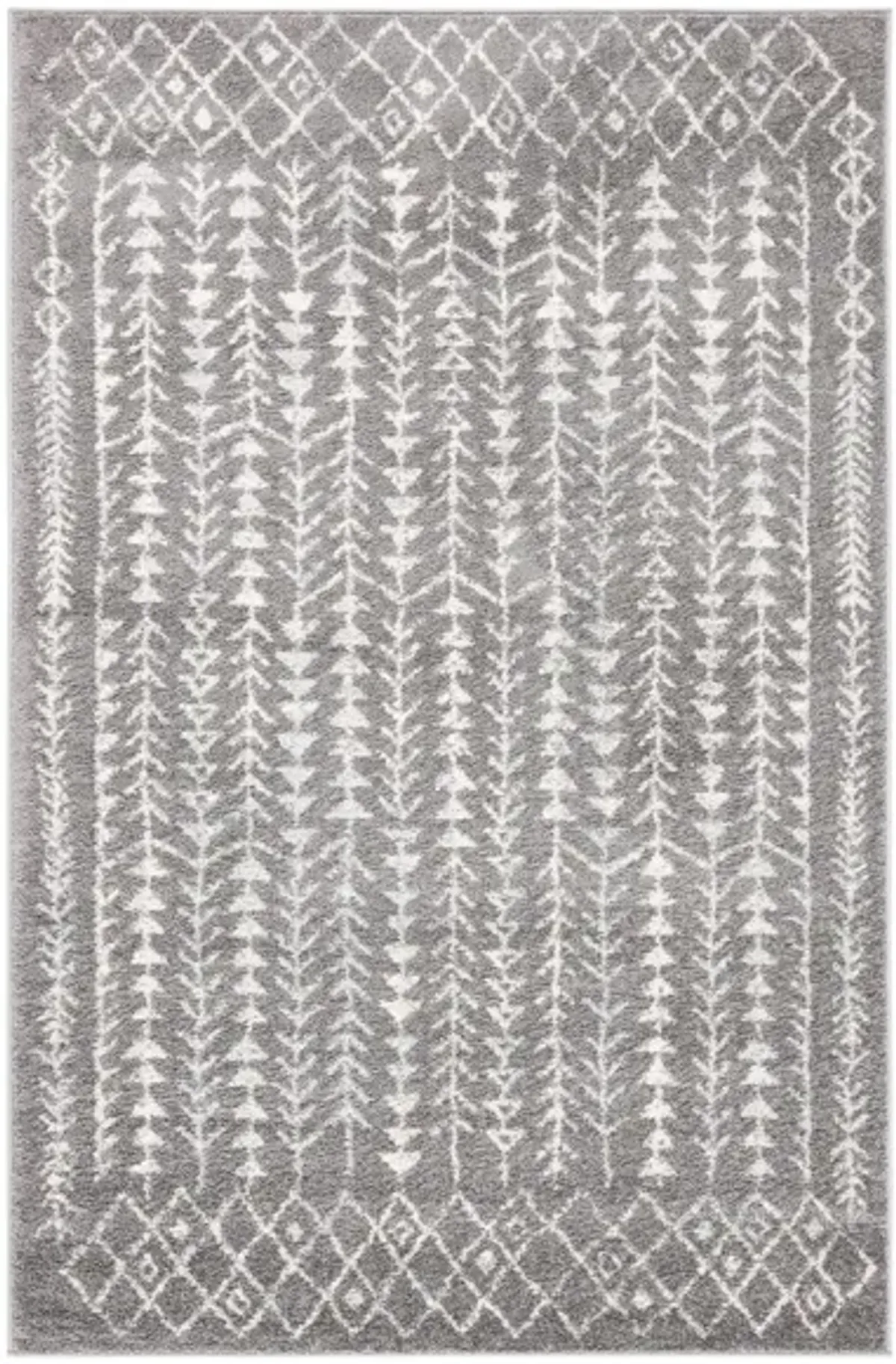 Tulum Area Rug in Dark Gray/Ivory by Safavieh