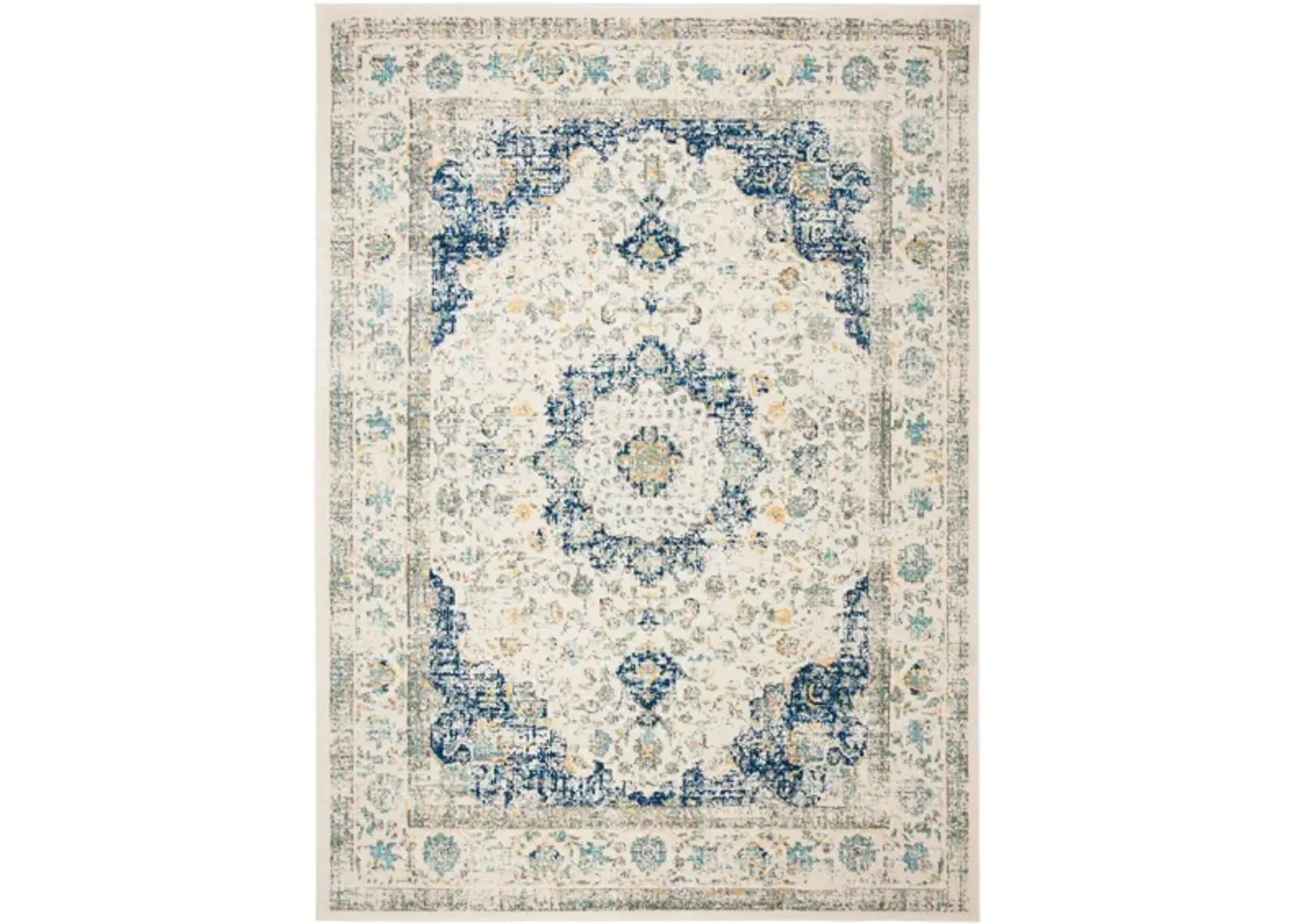 Evoke Area Rug in Ivory/Blue by Safavieh