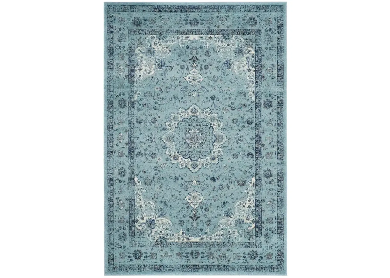 Evoke Area Rug in Light Blue/Light Blue by Safavieh