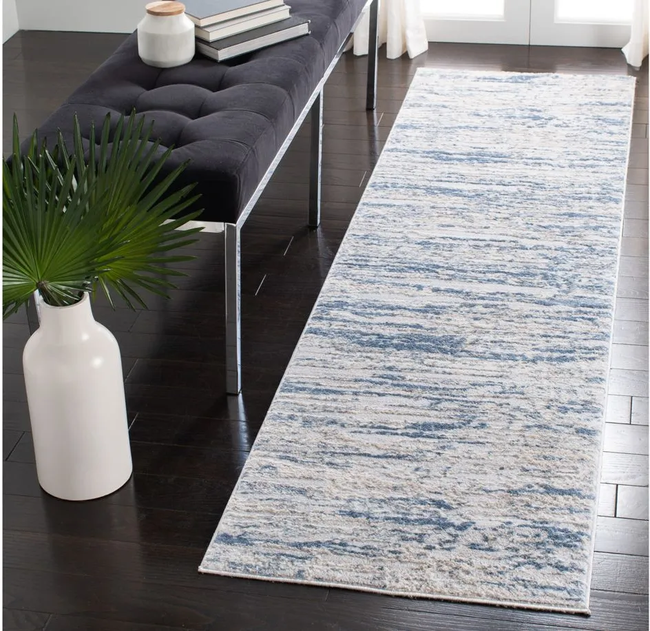 Amelia Runner Rug in Ivory / Blue by Safavieh