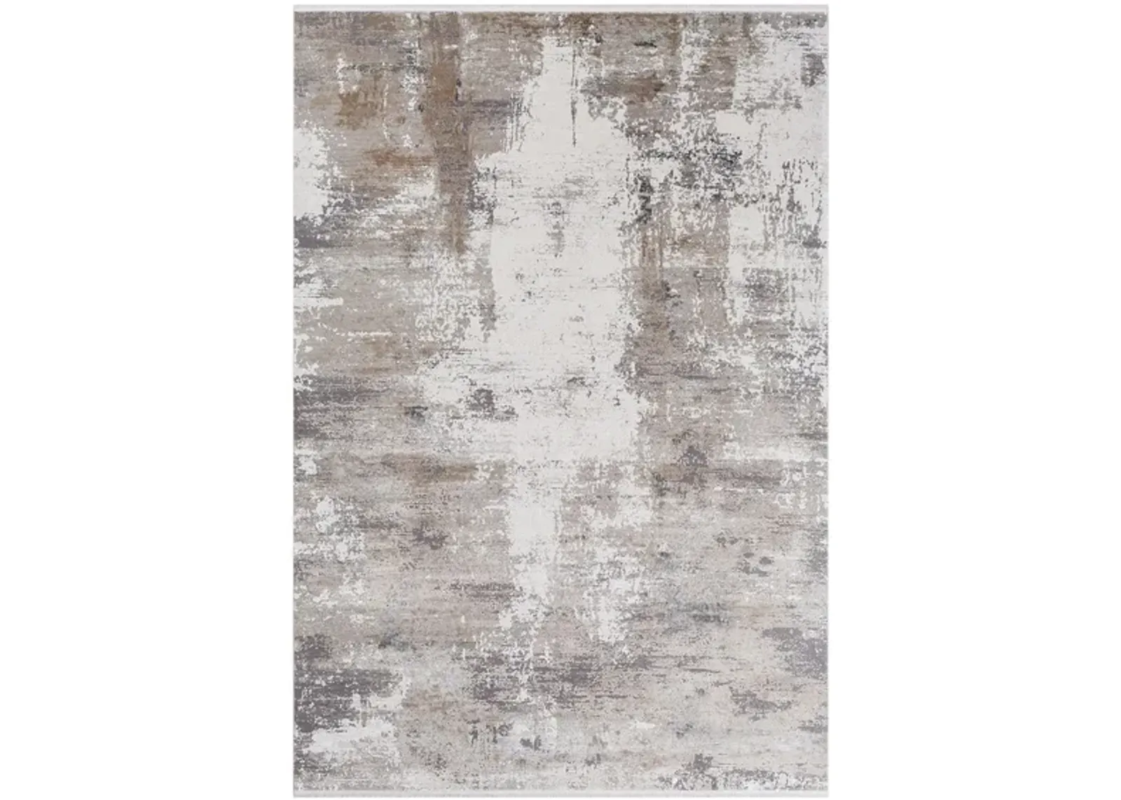 Solaris Sand Rug in Taupe, Medium Gray, White by Surya