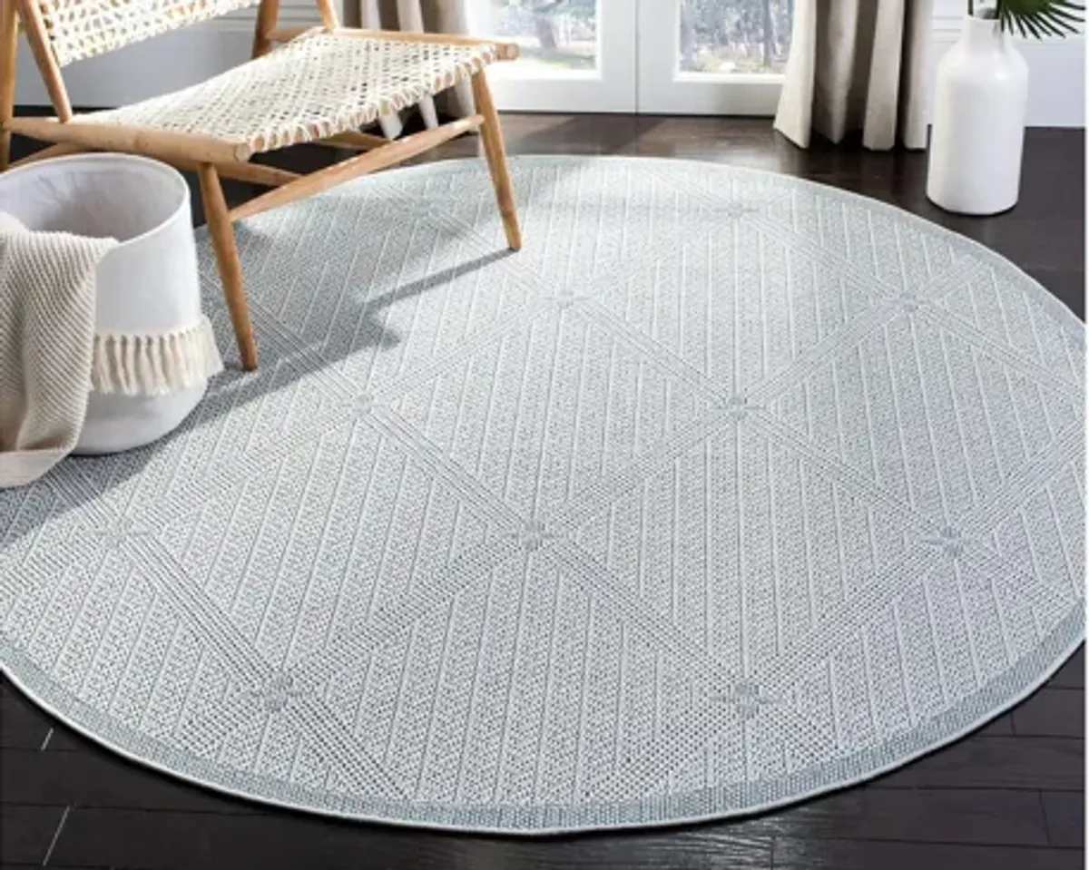 Bermuda Wide Diamond Indoor/Outdoor Round Area Rug