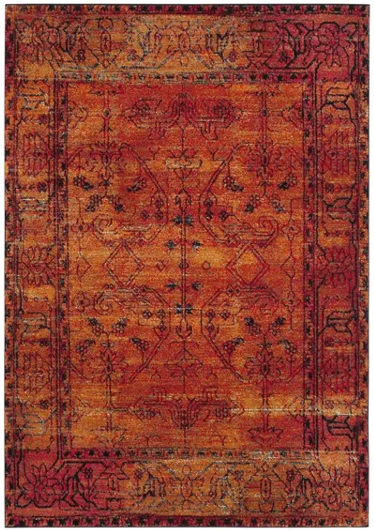 Vintage Hamadan I Area Rug in Orange by Safavieh