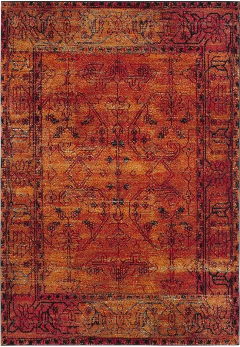 Vintage Hamadan I Area Rug in Orange by Safavieh