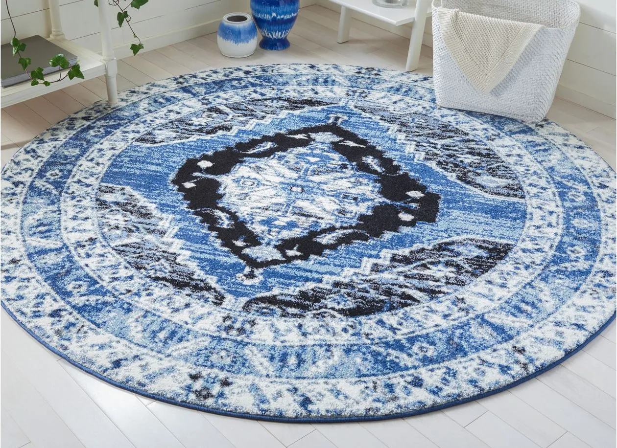 Vintage Hamadan II Area Rug in Blue & Ivory by Safavieh