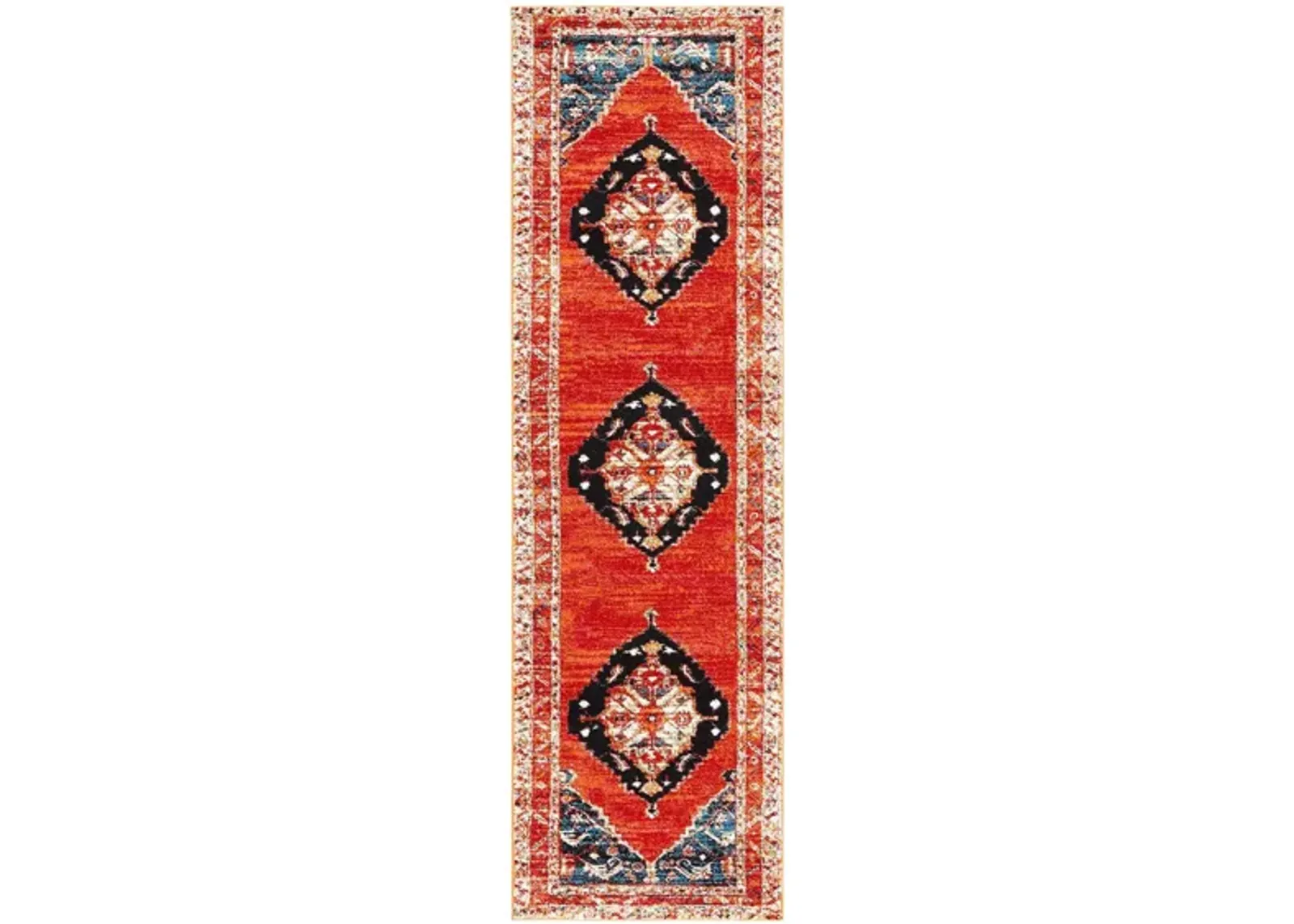 Vintage Hamadan II Area Rug in Red & Navy by Safavieh