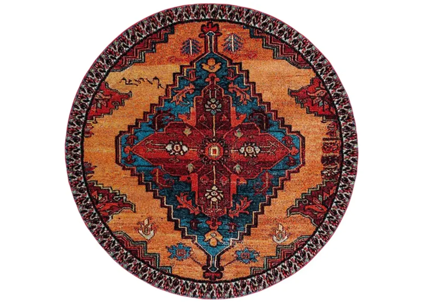 Vintage Hamadan II Area Rug in Red & Blue by Safavieh