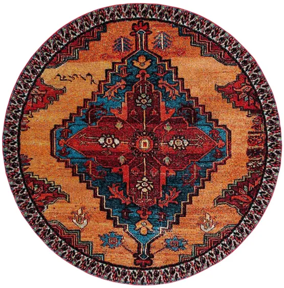 Vintage Hamadan II Area Rug in Red & Blue by Safavieh