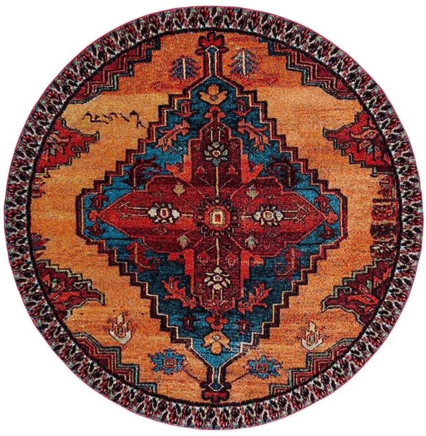 Vintage Hamadan II Area Rug in Red & Blue by Safavieh