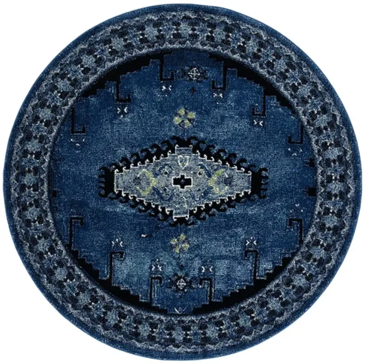 Vintage Hamadan II Area Rug in Blue & Black by Safavieh