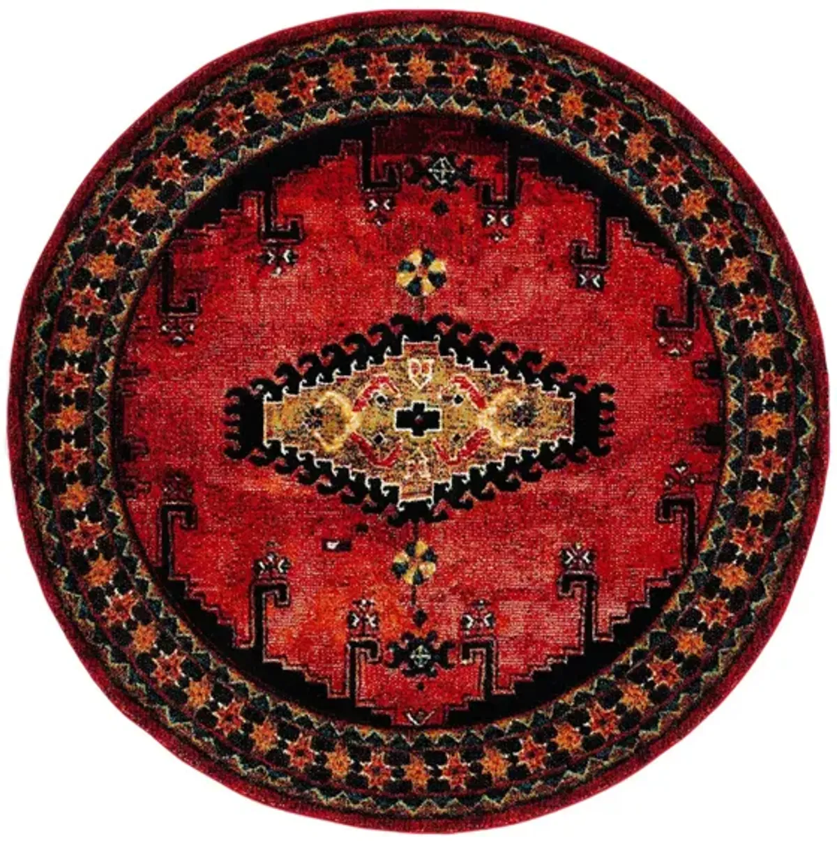 Vintage Hamadan II Area Rug in Red & Black by Safavieh