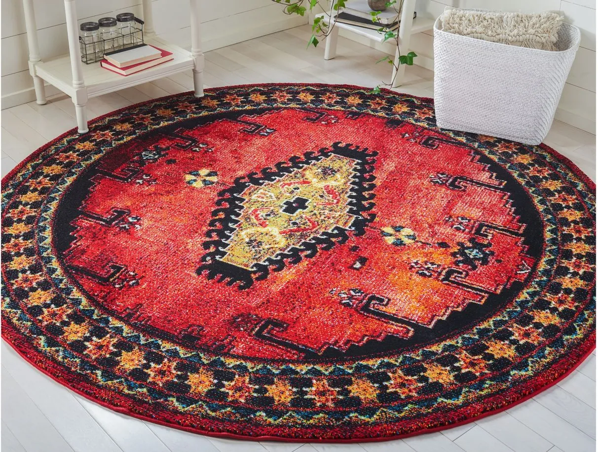 Vintage Hamadan II Area Rug in Red & Black by Safavieh