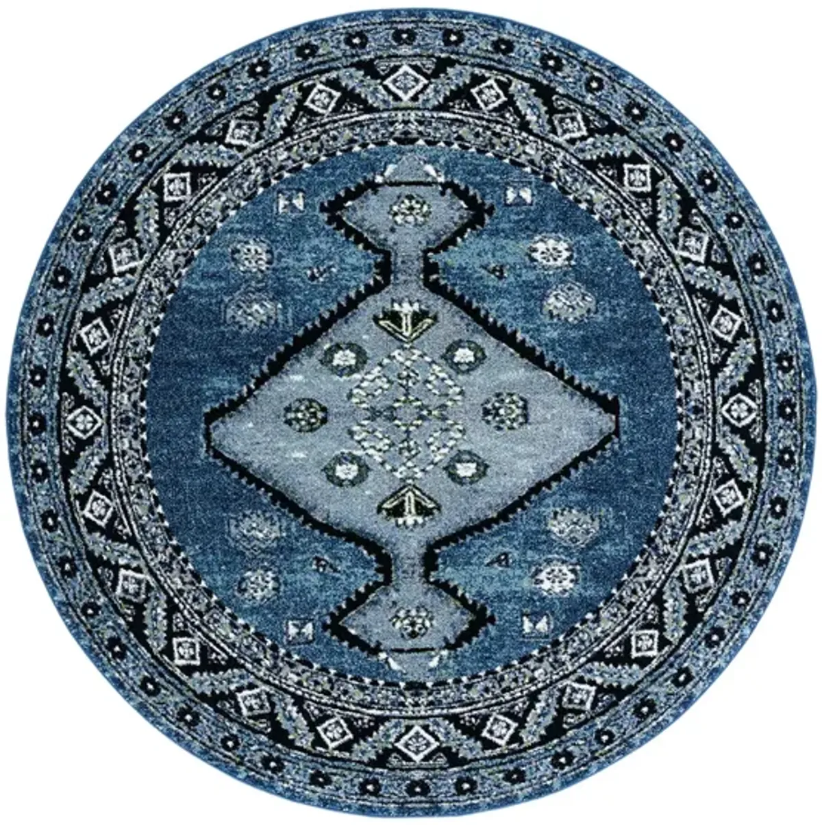 Vintage Hamadan II Area Rug in Blue & Grey by Safavieh