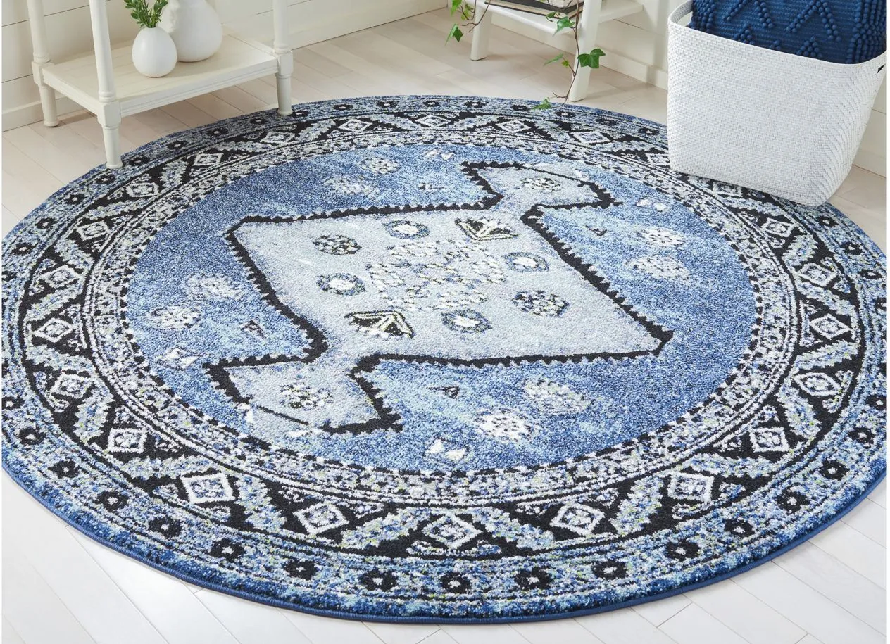 Vintage Hamadan II Area Rug in Blue & Grey by Safavieh