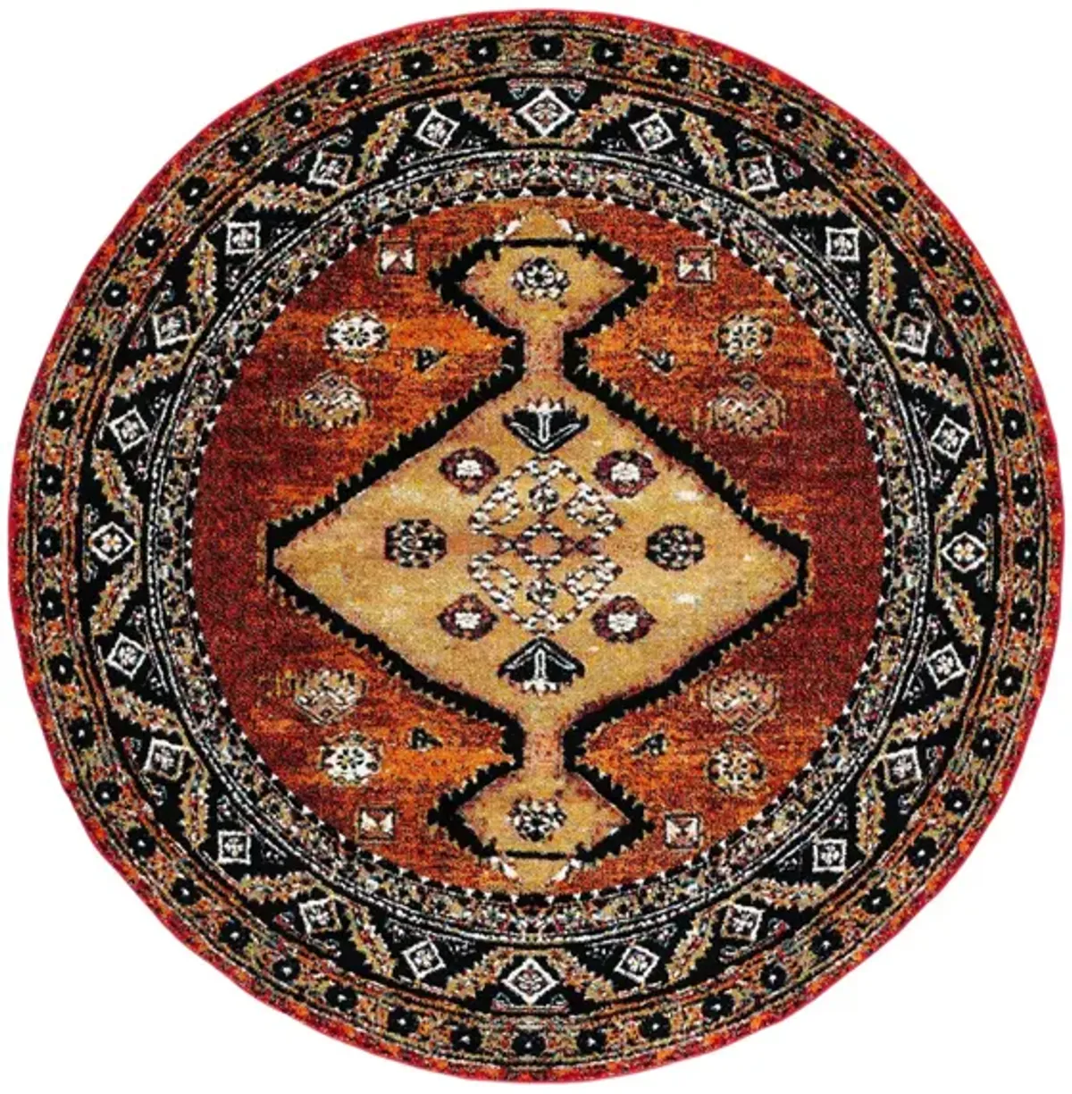 Vintage Hamadan II Area Rug in Rust & Gold by Safavieh