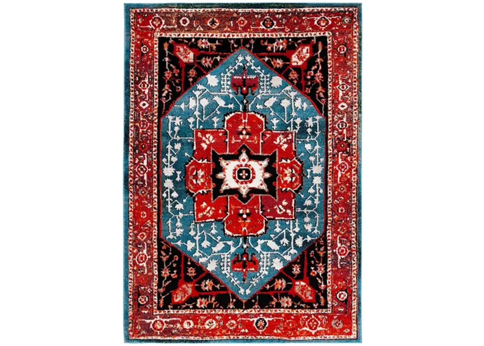 Vintage Hamadan III Area Rug in Red & Blue by Safavieh