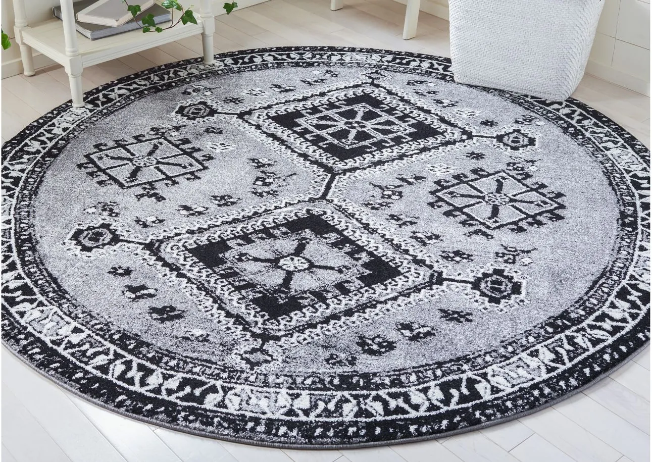 Vintage Hamadan IV Area Rug in Grey & Black by Safavieh