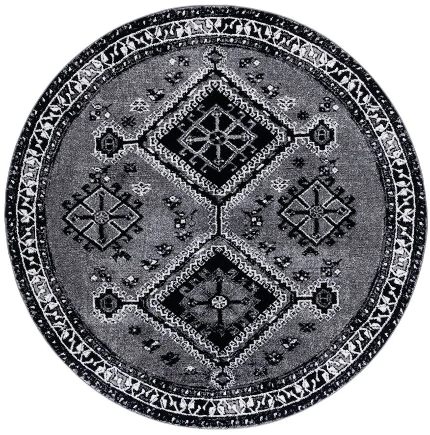 Vintage Hamadan IV Area Rug in Grey & Black by Safavieh