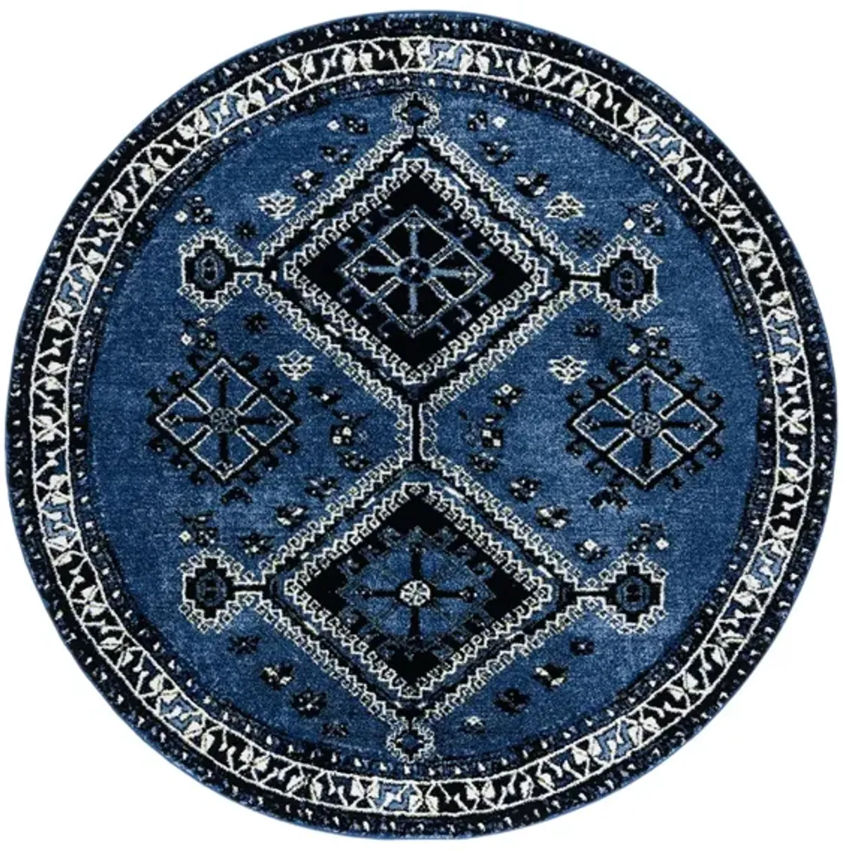 Vintage Hamadan IV Area Rug in Blue & Black by Safavieh