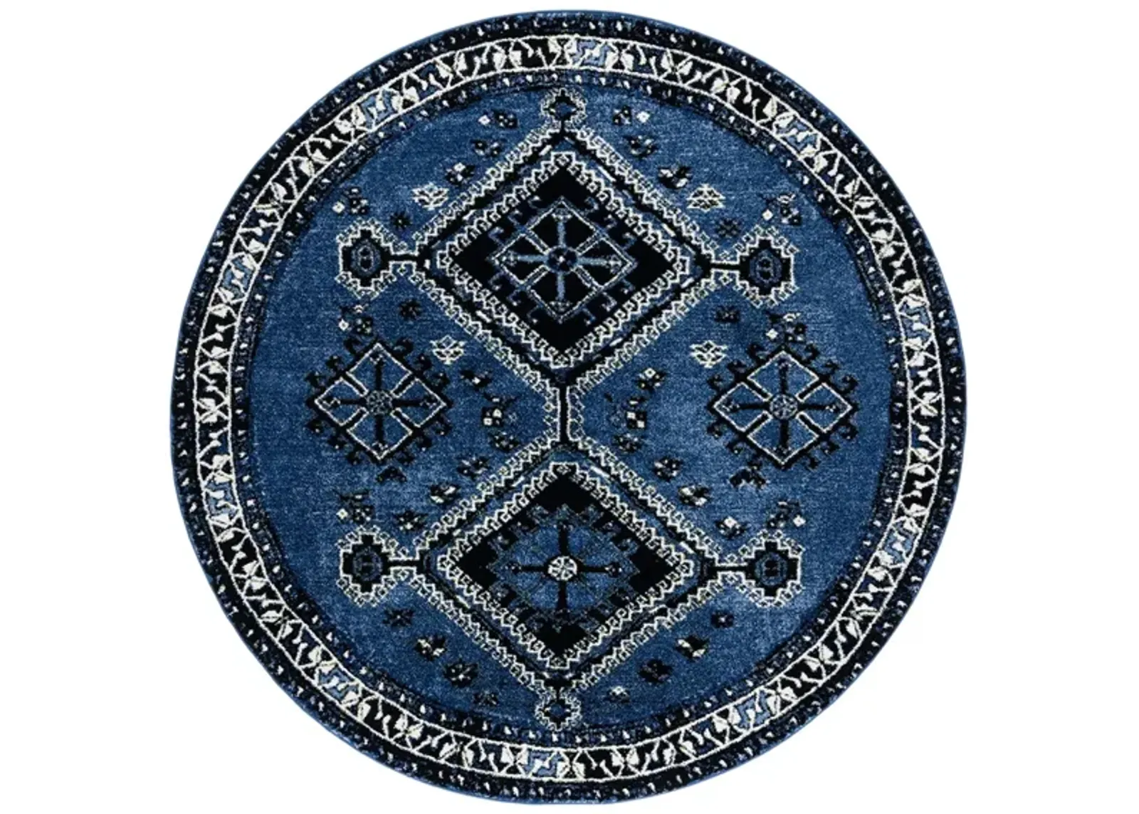 Vintage Hamadan IV Area Rug in Blue & Black by Safavieh