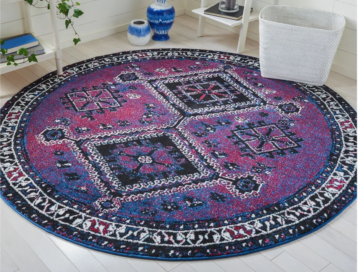 Vintage Hamadan IV Area Rug in Purple & Black by Safavieh