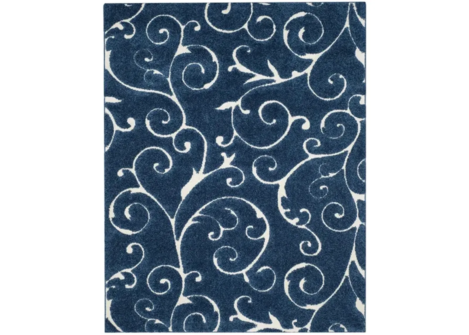 Florida Shag Area Rug in DarkBlue/Cream by Safavieh