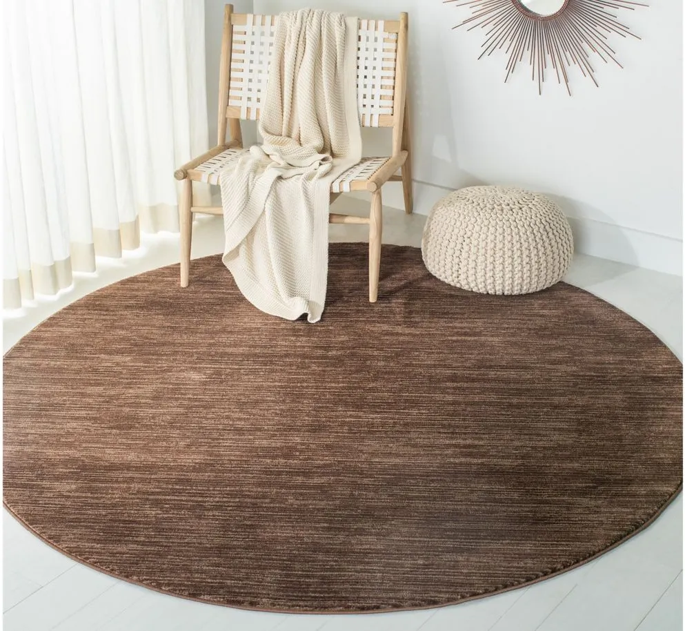 Linden Round Area Rug in Brown by Safavieh