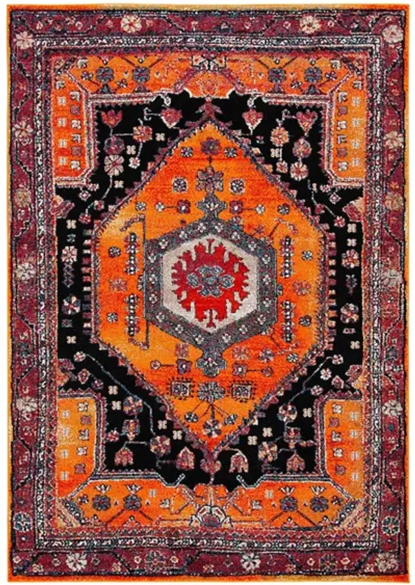 Hamadan Orange Area Rug