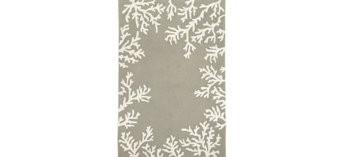 Coral Indoor/Outdoor Area Rug in Silver by Trans-Ocean Import Co Inc