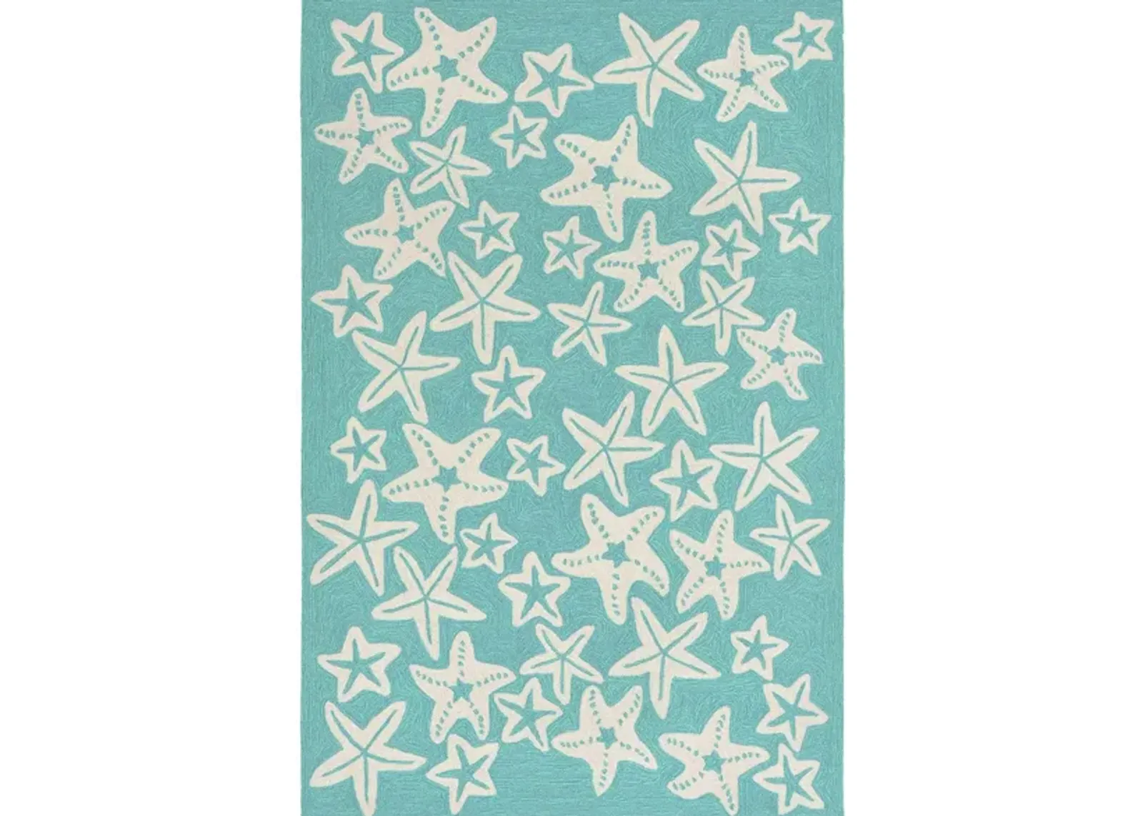 Starfish Indoor/Outdoor Area Rug in Aqua by Trans-Ocean Import Co Inc