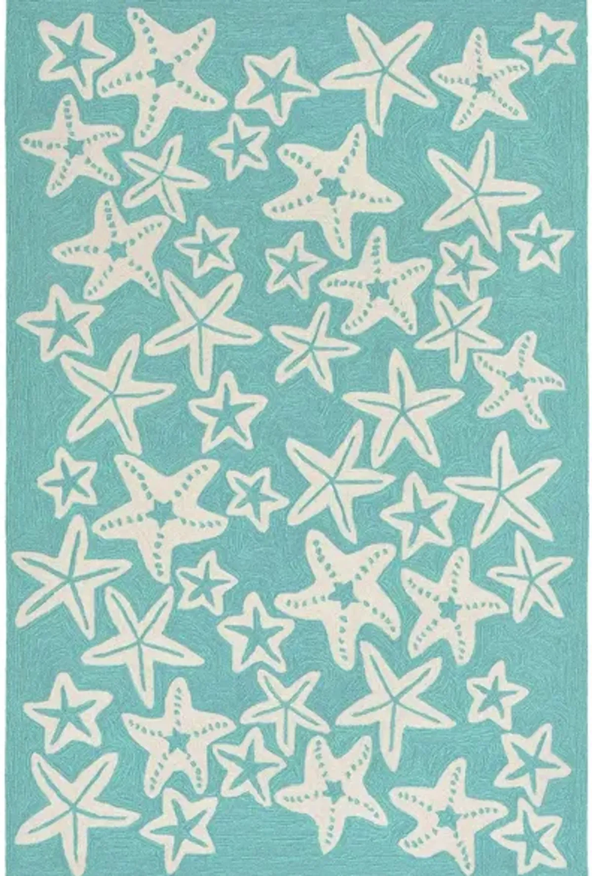 Starfish Indoor/Outdoor Area Rug in Aqua by Trans-Ocean Import Co Inc