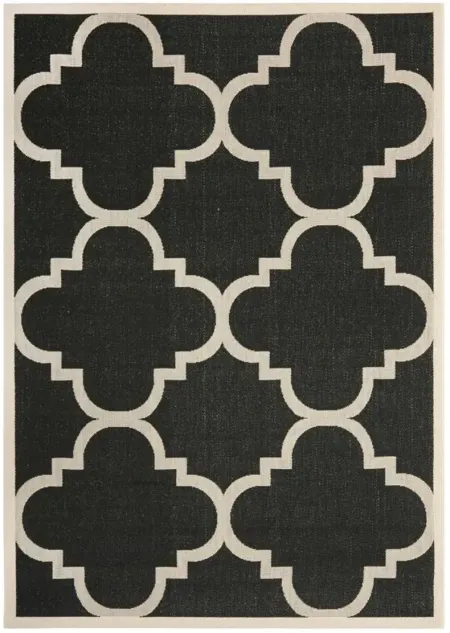 Courtyard Area rug in Black/Beige by Safavieh