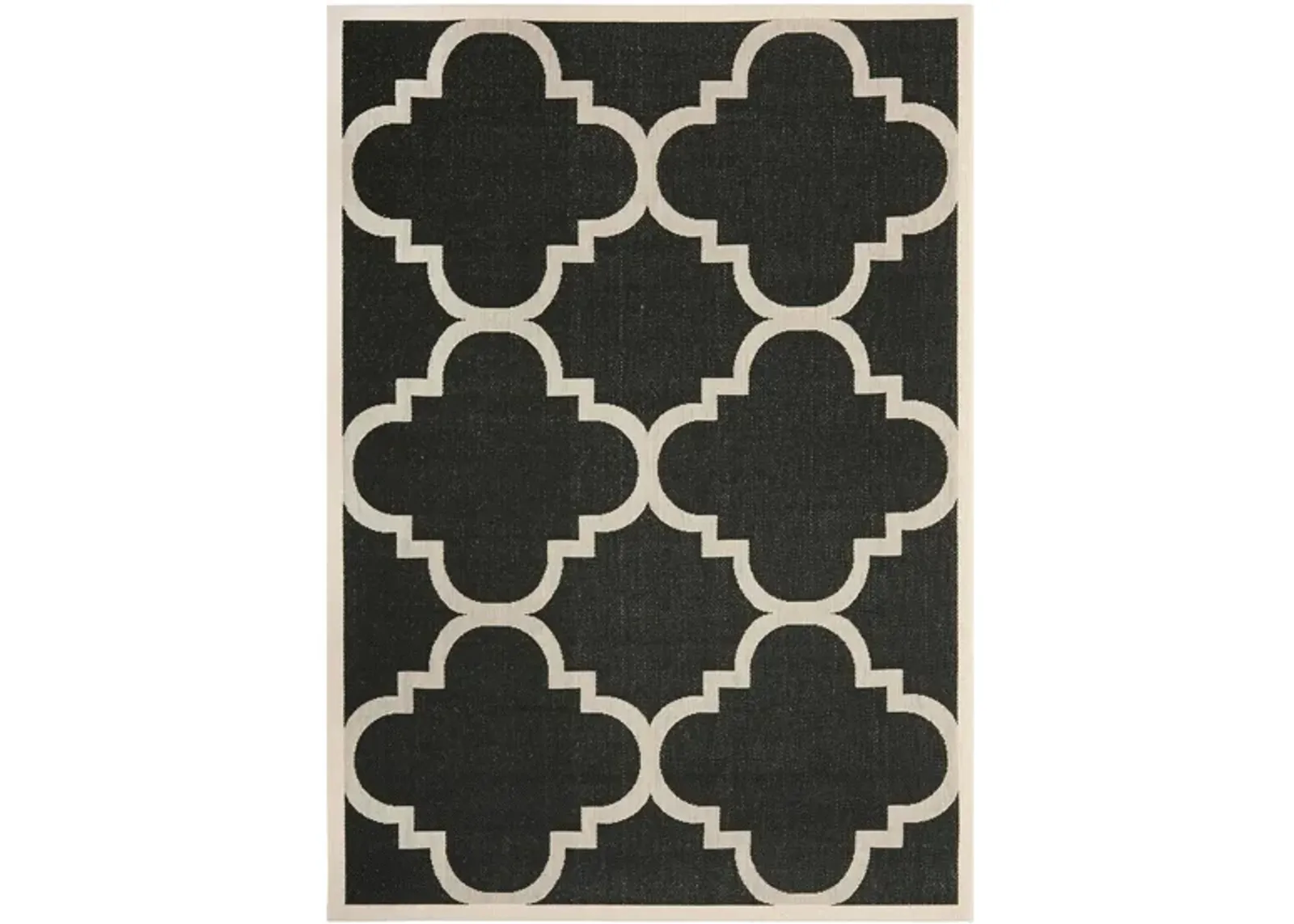 Courtyard Area rug in Black/Beige by Safavieh