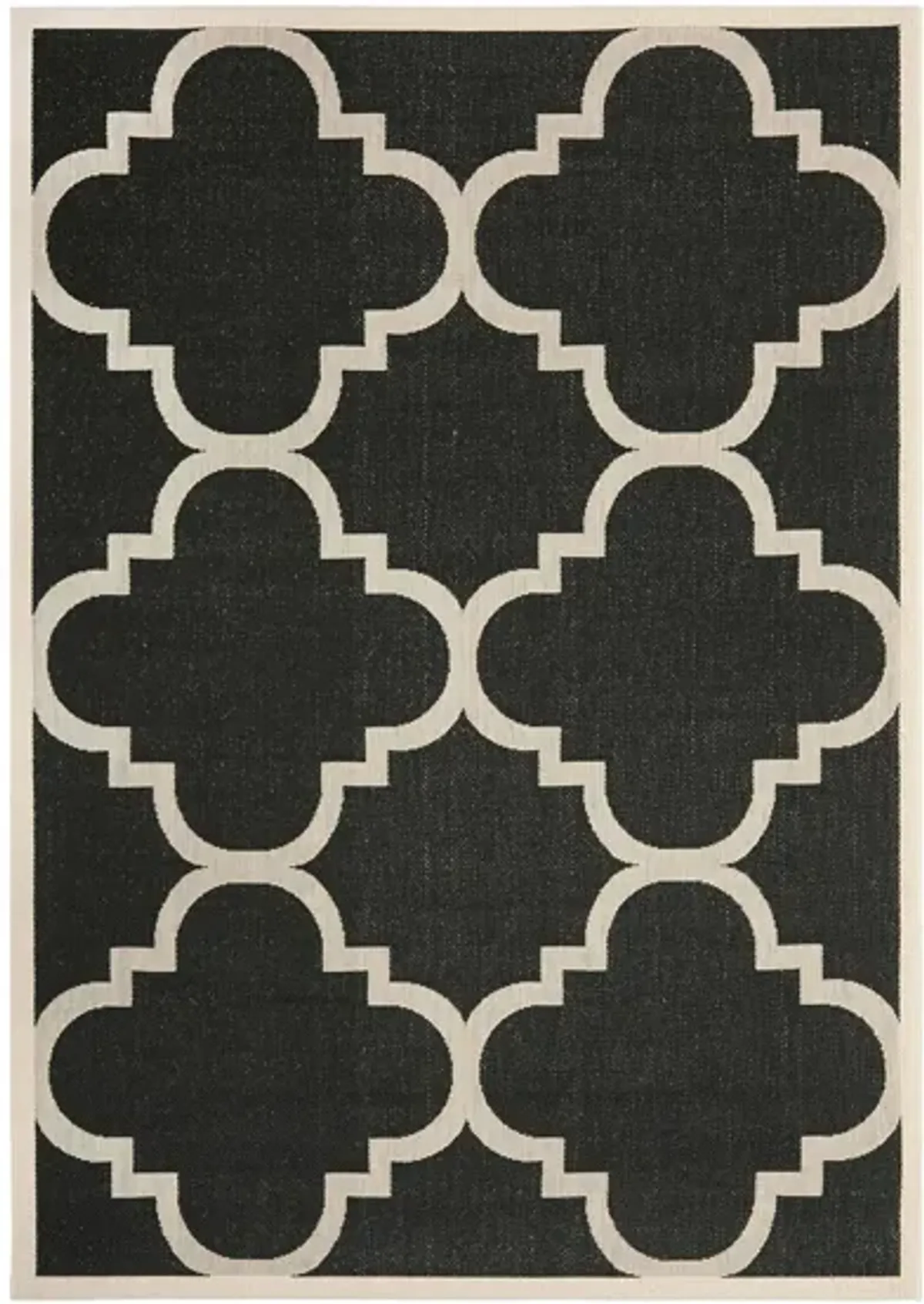 Courtyard Area rug in Black/Beige by Safavieh