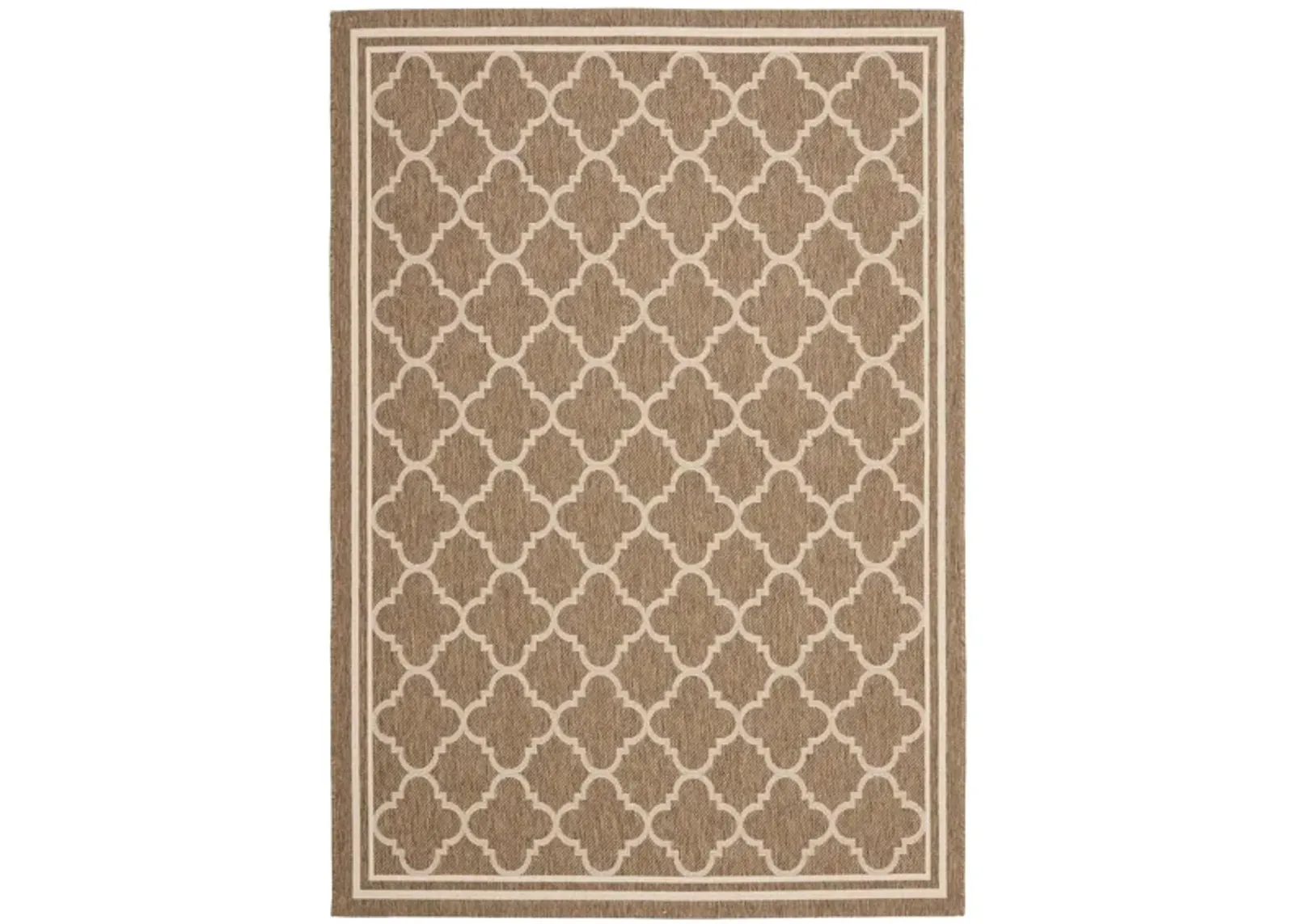 Courtyard Pathway Indoor/Outdoor Area Rug in Brown & Bone by Safavieh