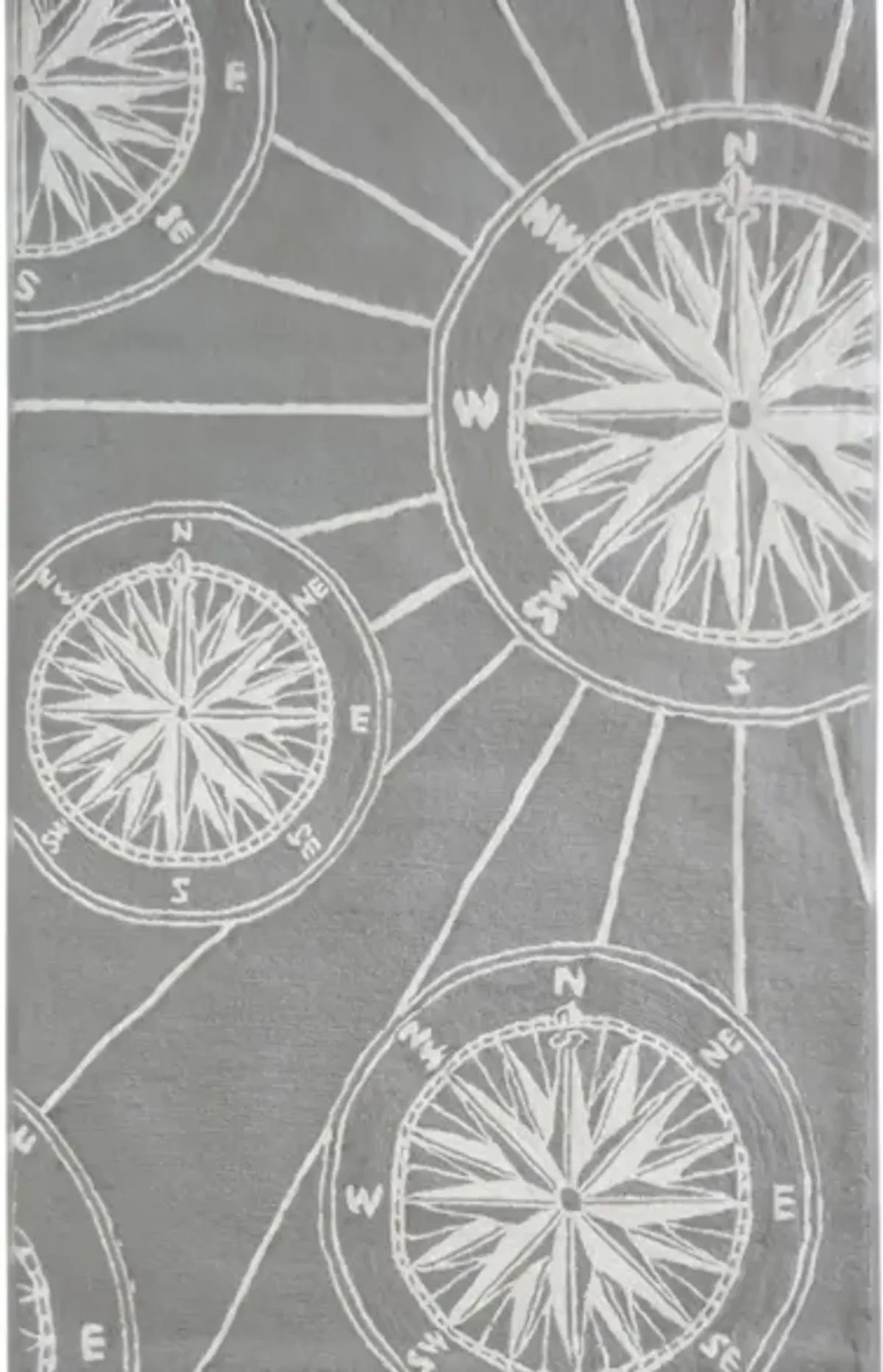 Frontporch Compass Indoor/Outdoor Area Rug in Grey by Trans-Ocean Import Co Inc