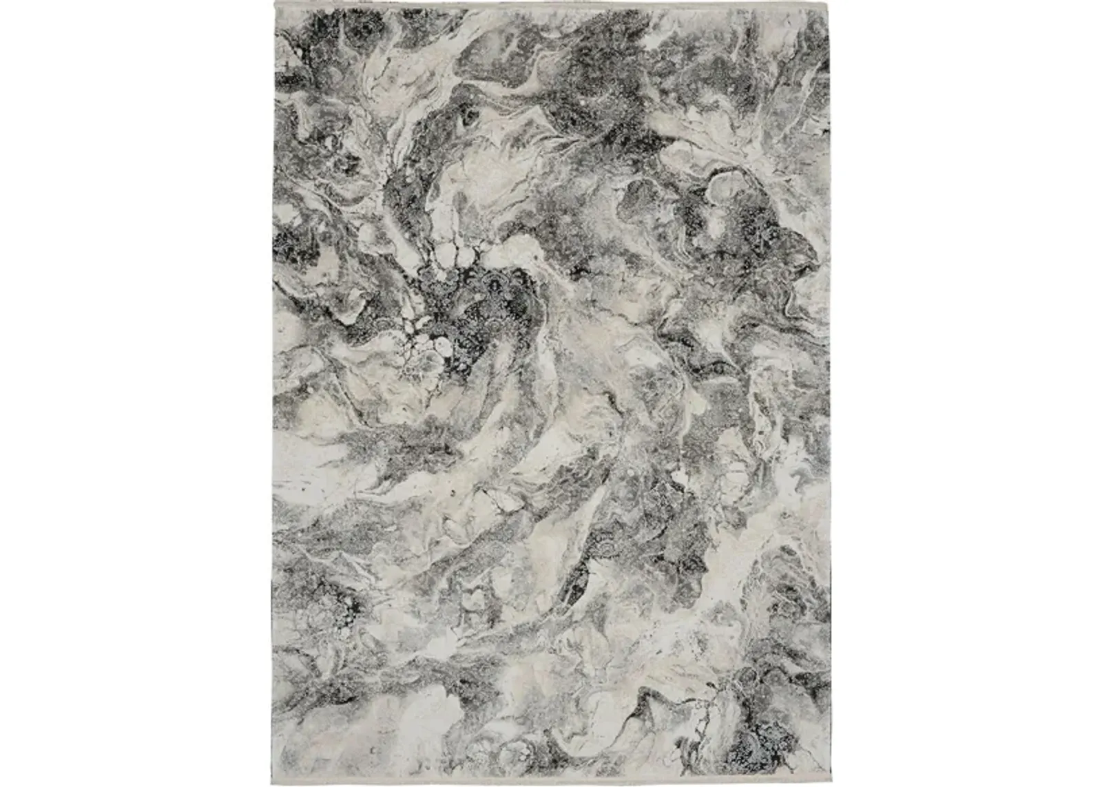 Tiberias Area Rug in Silver/Black by Nourison