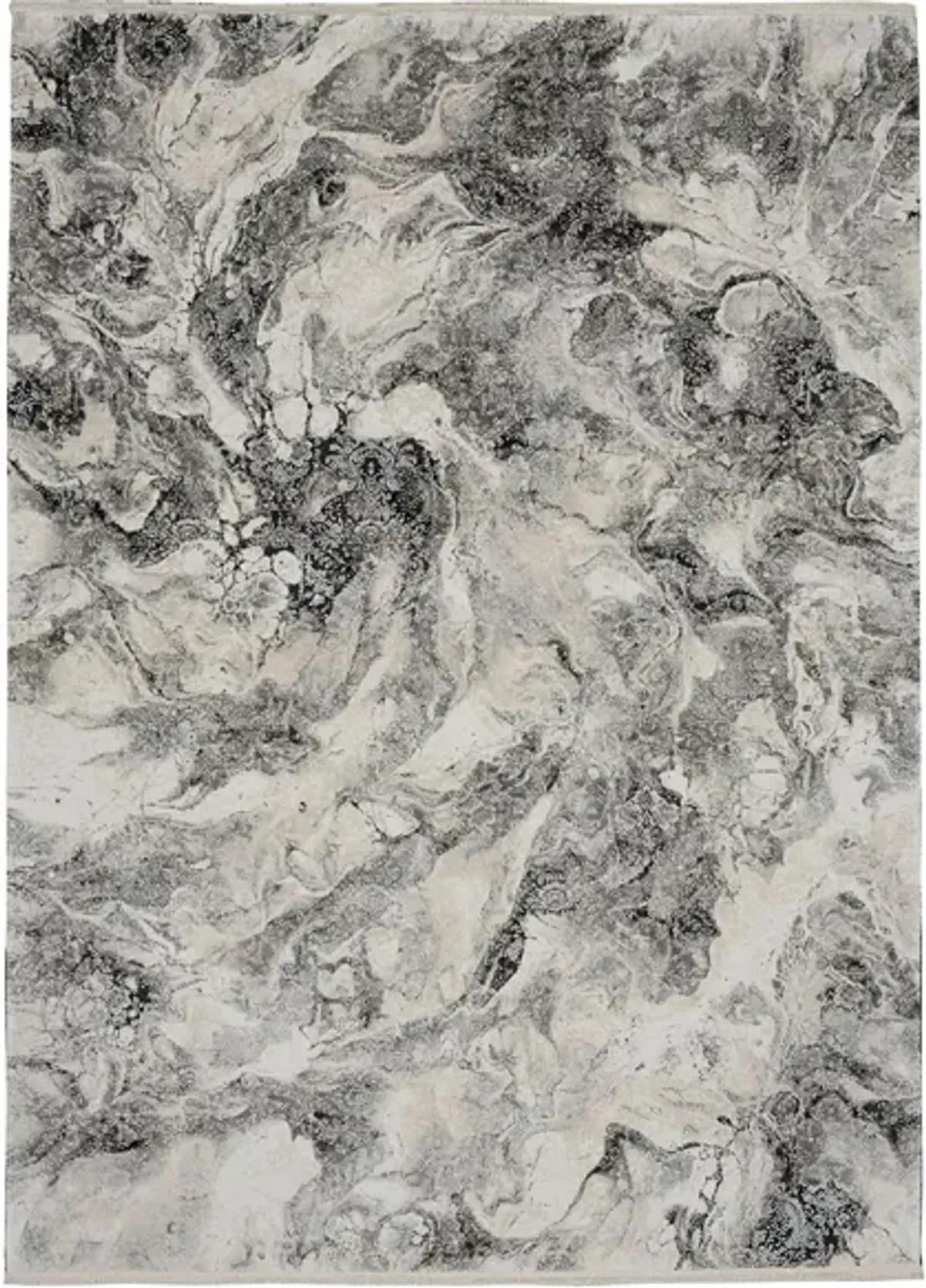 Tiberias Area Rug in Silver/Black by Nourison