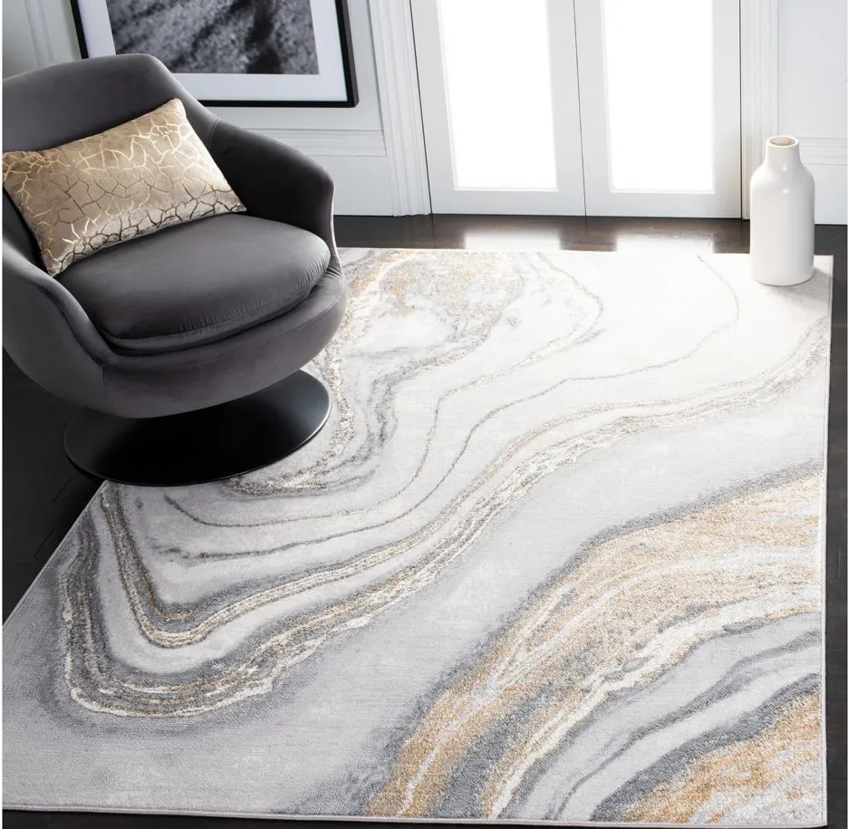 Orchard III Rug in Gray & Gold by Safavieh