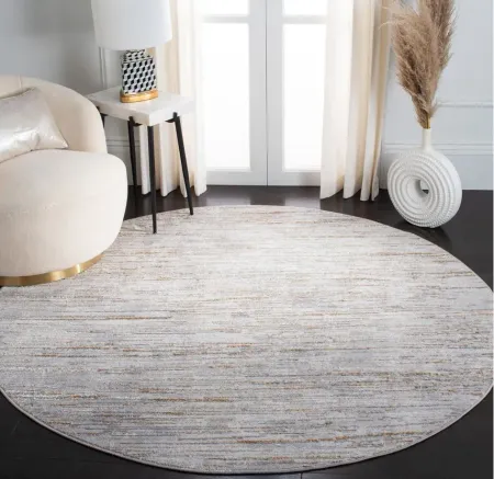 Orchard V Round Rug in Gray & Gold by Safavieh