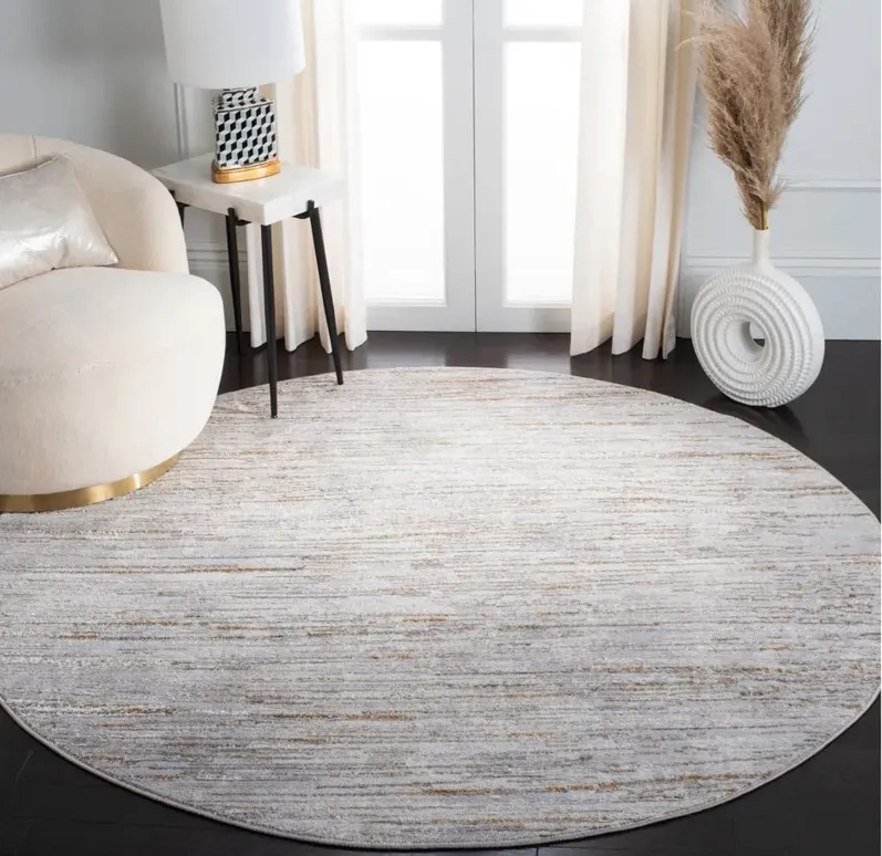 Orchard V Round Rug in Gray & Gold by Safavieh