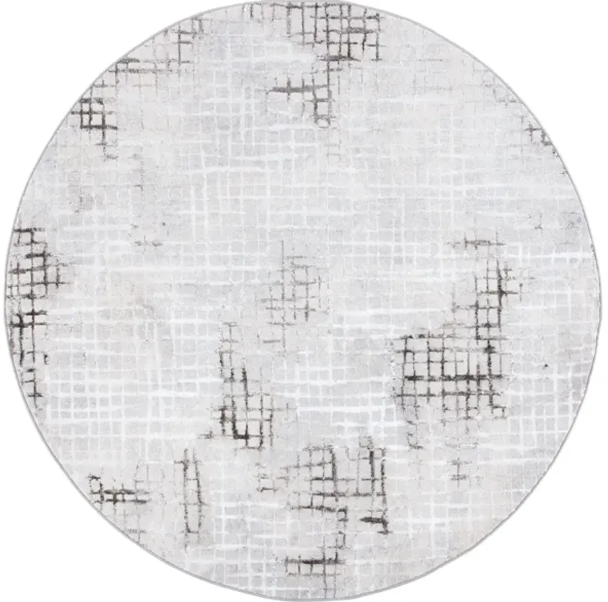 Orchard VI Round Rug in Light Gray by Safavieh