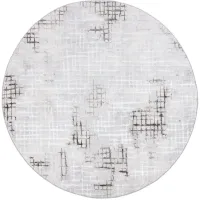 Orchard VI Round Rug in Light Gray by Safavieh