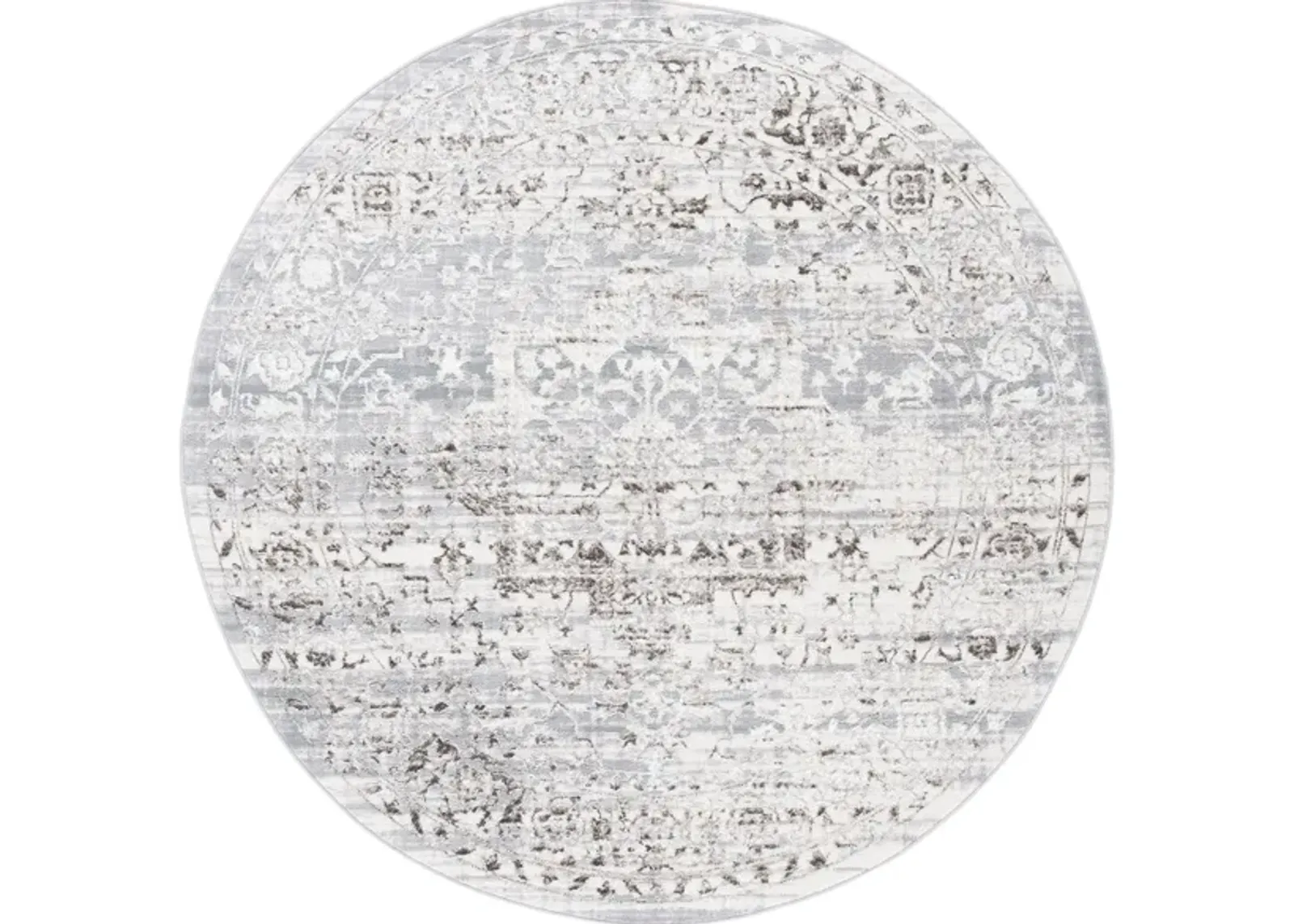 Orchard VII Round Rug in Light Gray by Safavieh