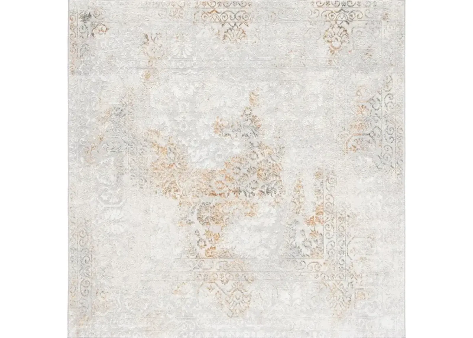 Orchard VIII Square Rug in Gray & Gold by Safavieh