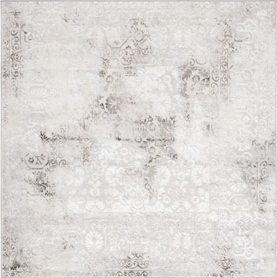Orchard VIII Square Rug in Light Gray by Safavieh