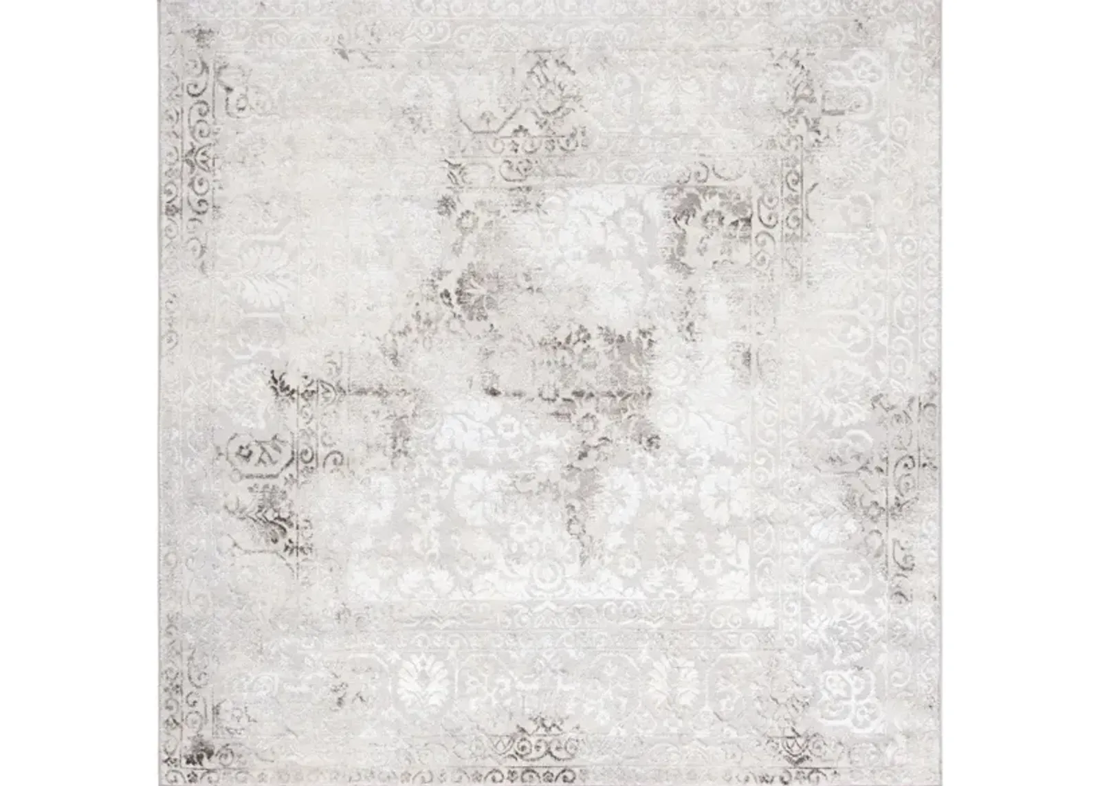 Orchard VIII Square Rug in Light Gray by Safavieh