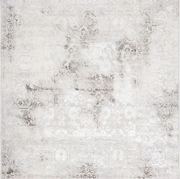 Orchard VIII Square Rug in Light Gray by Safavieh